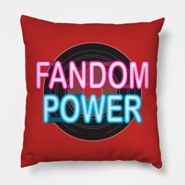 Fandom Power (50s  Throwback) Pillow by Fandom Power Podcast Merch Shop