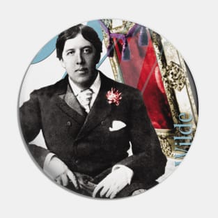 Oscar Wilde Collage Portrait Pin