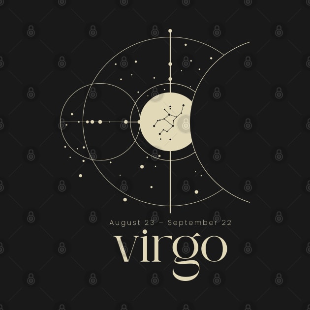 Aesthetic Virgo Zodiac Sign Minimalist by Vermint Studio