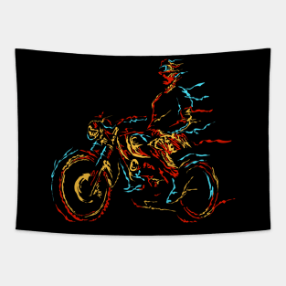 Abstract Motorcycle Tapestry