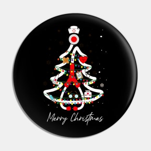 Nurse Christmas Tree Merry Christmas Pin