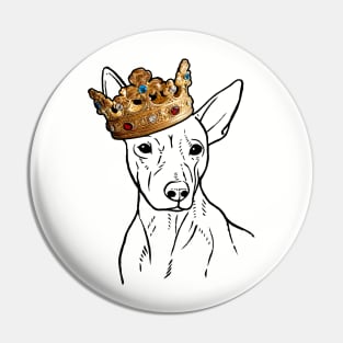 American Hairless Terrier Dog King Queen Wearing Crown Pin