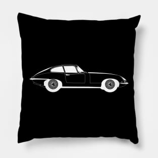 E Type White Outline Pillow