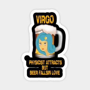 Virgo Sign Funny Beer T-Shirt Magnet
