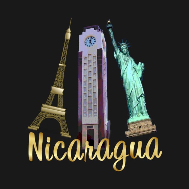 Nicaragua T-Shirt France Statue of Liberty Diriamba el Reloj by hispanicworld