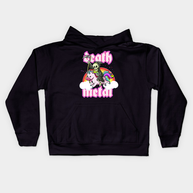 Cute Grim Reaper Rides Unicorn Death Metal Rocker Go To Hell