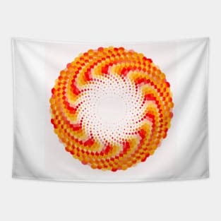 Red Yellow Flower / Phyllotactic Spirals Tapestry