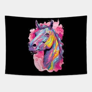 Horse cartoon colorfull t shirt Tapestry