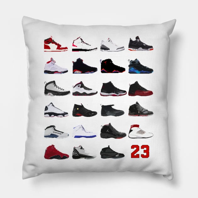 AJ 23 Kicks Pillow by Buff Geeks Art