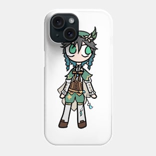 Venti Genshin Impact Simple Chibi Sticker And Others Phone Case