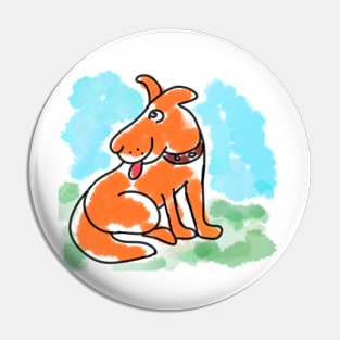 Cute Dog Cartoon Pin