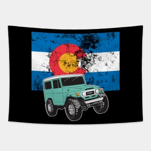 FJ40 with Colorado Flag Tapestry