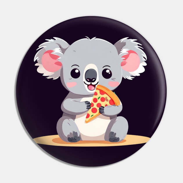 Cute Koala Eating Pizza Pin by Annabelhut