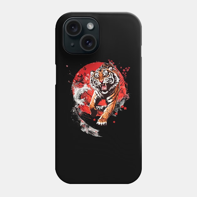 Tiger Sharp Stripes Phone Case by Zombie Girlshop