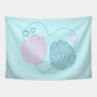 Pastel Brains in Love Tapestry