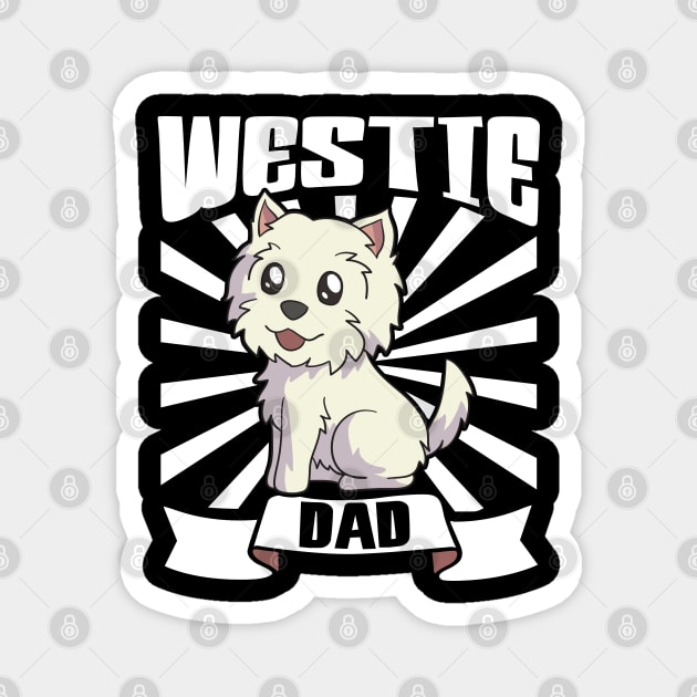 Westie Dad - West Highland Terrier Magnet by Modern Medieval Design