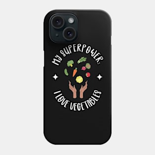 I Love Vegetables T-shirt Design Phone Case