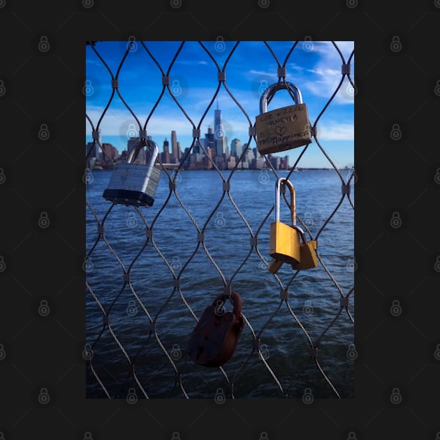 Manhattan Skyline Love Padlocks New York City by eleonoraingrid