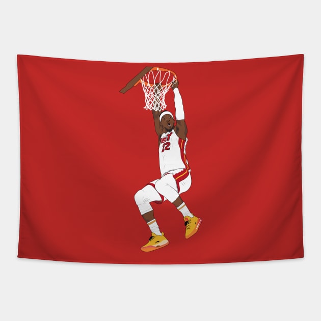 Jimmy Butler Dunk Tapestry by Hevding