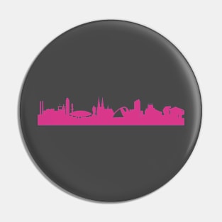 Eindhoven skyline pink Pin