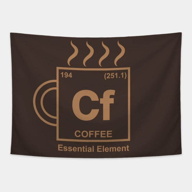 Coffee Essential Element Tapestry by Alema Art