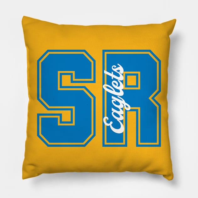 SunRidge Eaglets Collegiate Lettering Blue Pillow by SRES PTO