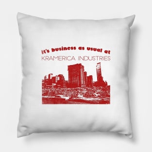 Kramerica Industries / Faded 90s Style Logo Original Design Pillow