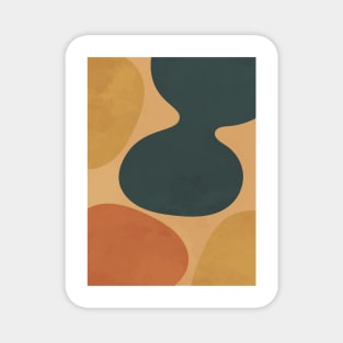 Nordic Earth Tones - Abstract Shapes 2 Magnet