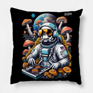 Psychedelic Dj Astronaut - Catsondrugs.com - astronaut, space, stars, galaxy, nasa, cool, planets, funny, universe, astros, astronomy, trippy, surreal, asteroidday, planet Scale Pillow