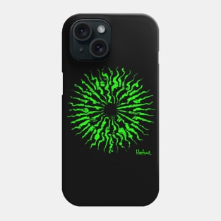 Vector Organic Green Sun by Blackout Design Phone Case