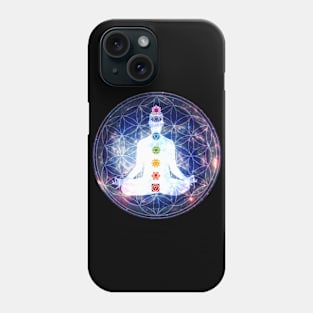 Flower of Life Lightbody Chakra Meditation Phone Case