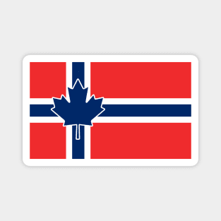 Norway / Canada Flag Mashup Magnet