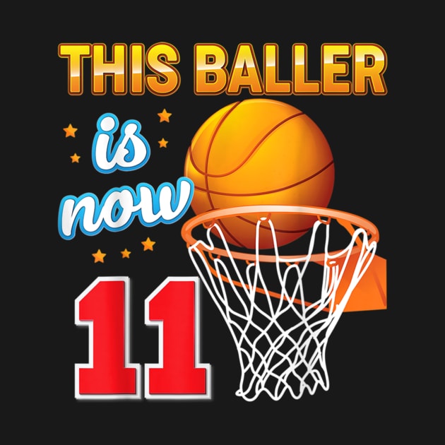 I'm 11 Basketball Theme Birthday Party Celebration 11th by OHC t-shirt