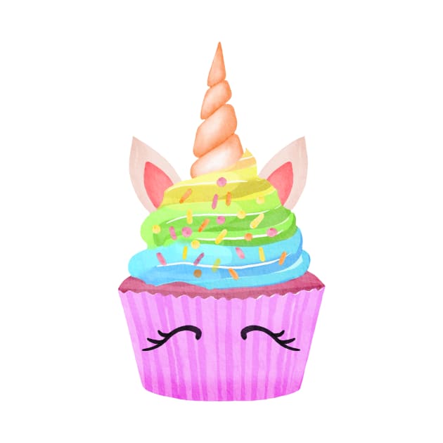 Unicorn Cupcake by Mary Merwids Joy