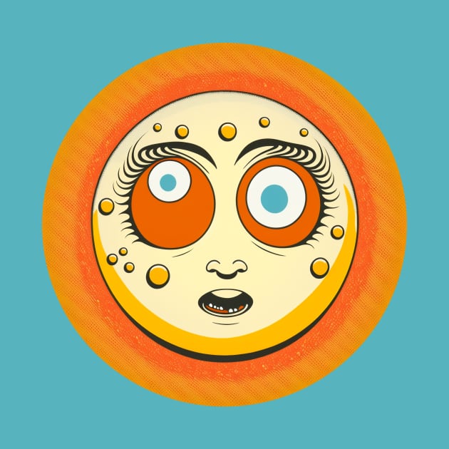 Crazy Moon Face by TheJadeCat