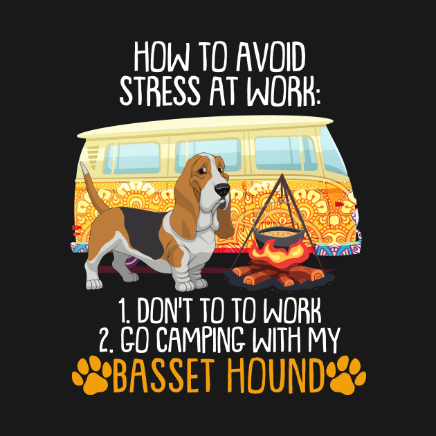 Camping With Basset Hound To Avoid Stress by MarrinerAlex