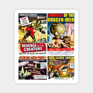 50s Sci-Fi Movie Poster Collection #5 Magnet