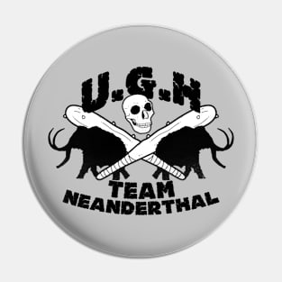 Funny Neanderthal Prehistoric Baseball Team Gift Pin