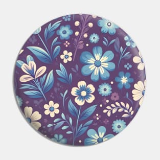 Purple Floral Pin