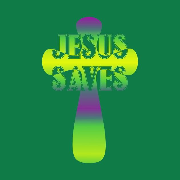 Jesus Saves Christian Cross by AlondraHanley