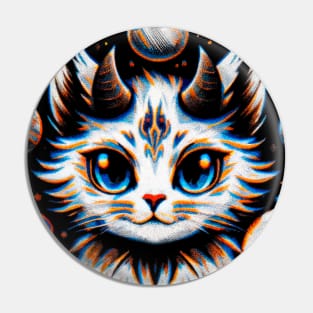 Mystic Moonlit Cat Pin