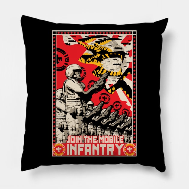 Join The Mobile Infantry Pillow by Daletheskater
