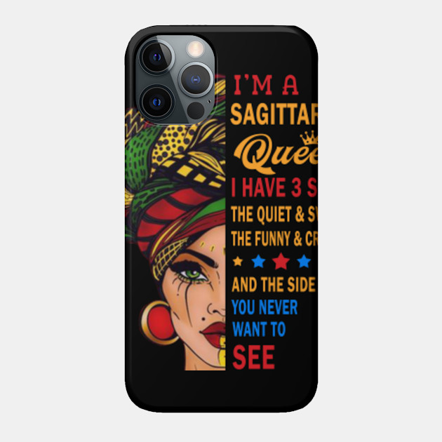 Sagittarius Queens Born in November 22 - December 21 Birthday - Black Zodiac Girls Birthday Black Women - Phone Case