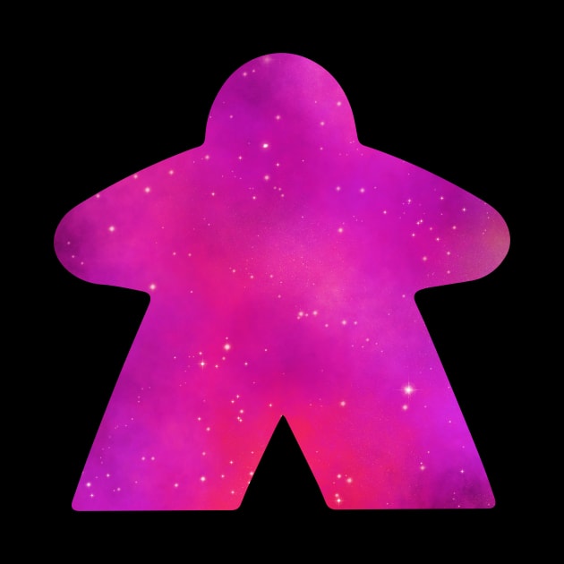 Hot Pink Space Sky Stars Meeple | Board Game Fan by gloobella