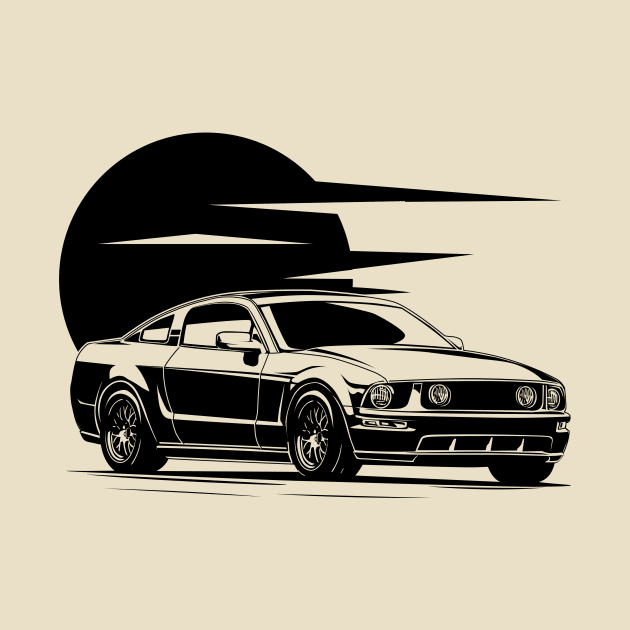 Ford Mustang pony GT 2005 illustration graphics by ASAKDESIGNS