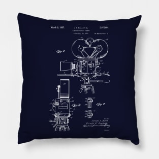 Movie Maker Film Camera Patent Prints 1937 Pillow