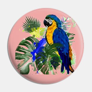 Parrot in jungle Pin