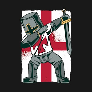 Funny St Georges Day Dabbing Knight England Flag Kids Mens T-Shirt