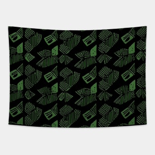 Hidden Within The Jungle Ferns Abstract Pattern (MD23SMR014) Tapestry