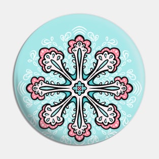 Decorative Snowflake Fun Abstract Winter Pin